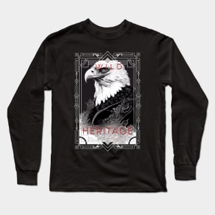 Eagle Bald Eagle Bird Wild Nature Illustration Line Epic Illustration Line Art Long Sleeve T-Shirt